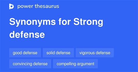 strong defense synonym.